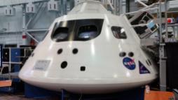 Another view of the huge Orion Crew Module mockup at JSC